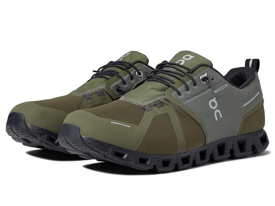 On Cloud 5 Waterproof in Olive & Black - Olive. Size 8 (also in 7, 7.5, 8.5). Product Image