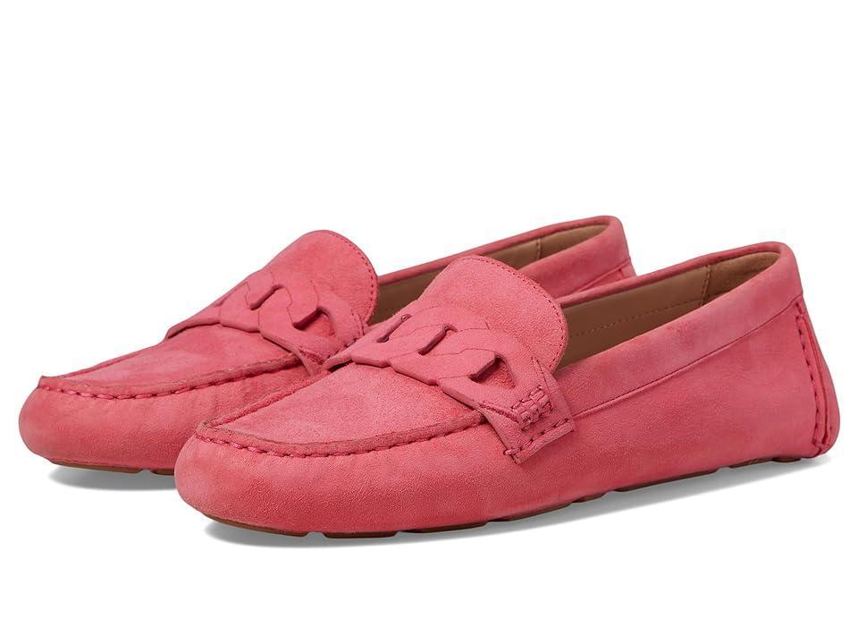 Cole Haan Evelyn Chain Driver (Camelia Rose Suede) Women's Flat Shoes Product Image