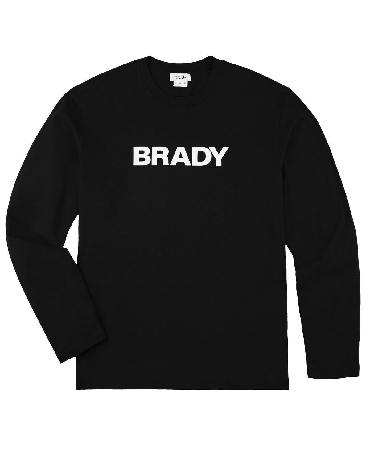 Mens Brady Black Wordmark Long Sleeve T-shirt Product Image