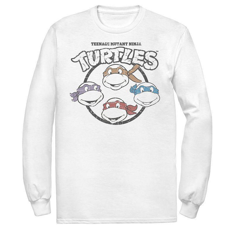 Mens Ninja Turtles Color Pop Head Shot Long Sleeve Tee Product Image