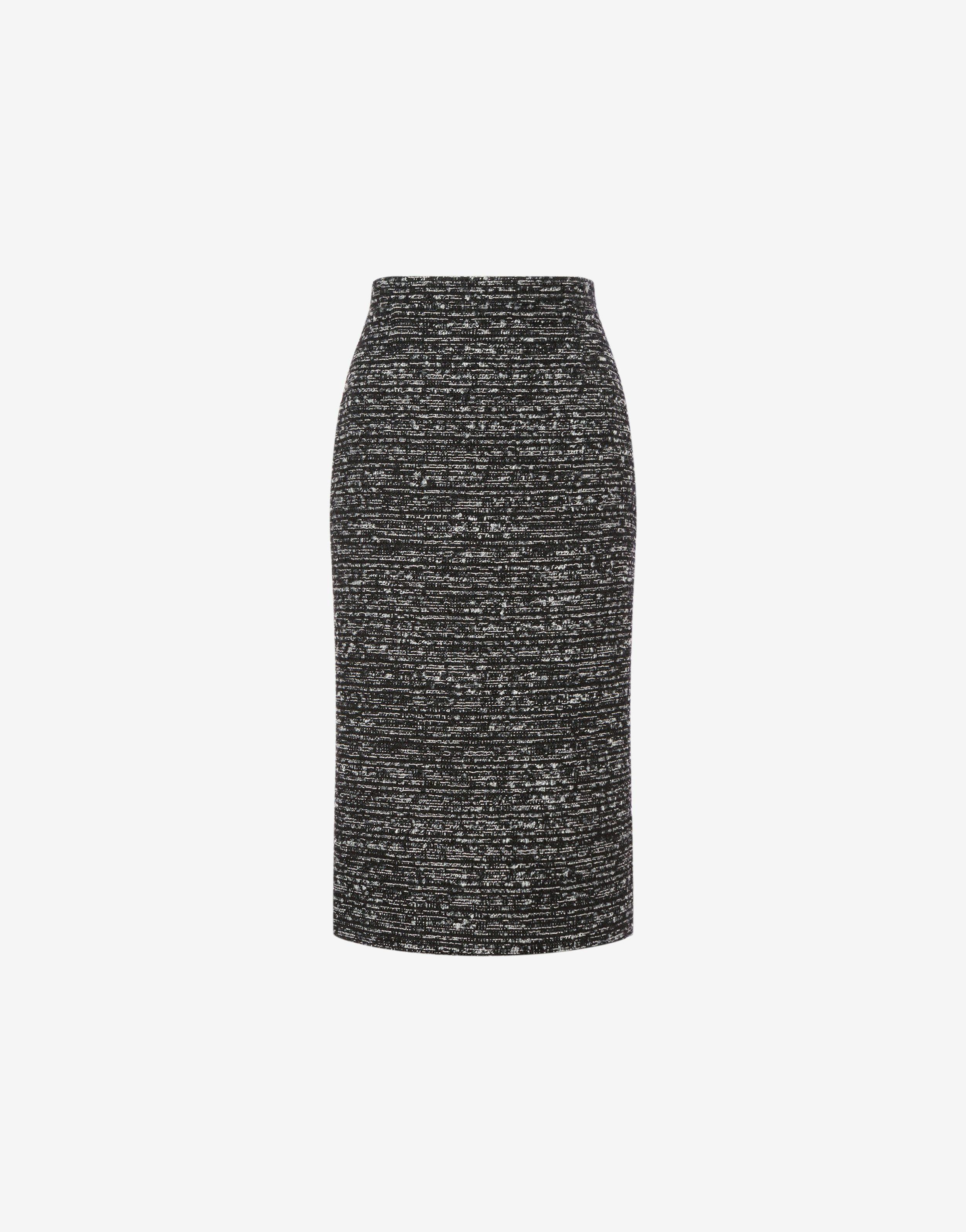 Buttoned tweed midi skirt Product Image