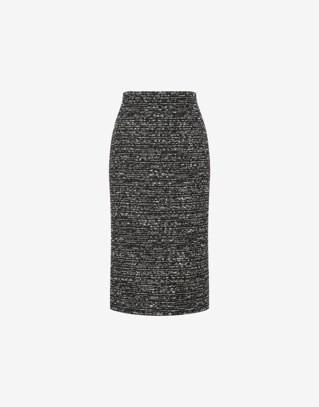 Buttoned tweed midi skirt Product Image