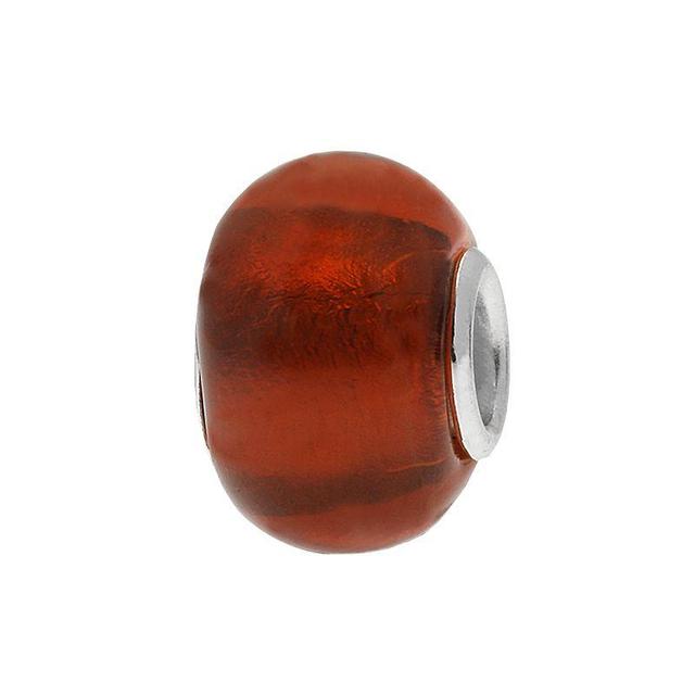 Individuality Beads Sterling Silver Foiled Glass Bead, Womens, Red Product Image