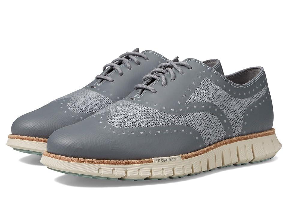 Cole Haan Zerogrand Remastered Remaster Embrostitch Wingtip (Sleet/Nimbus Cloud) Men's Lace-up Boots Product Image