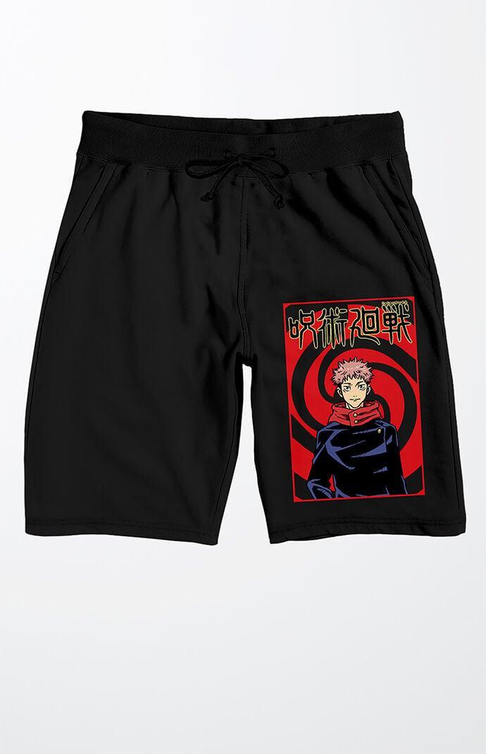 Men's Jujutsu Kaisen Yuji Itadori Anime Sweat Shorts Product Image