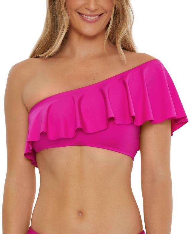 Women's Monaco One-Shoulder Ruffle Bikini Top Product Image