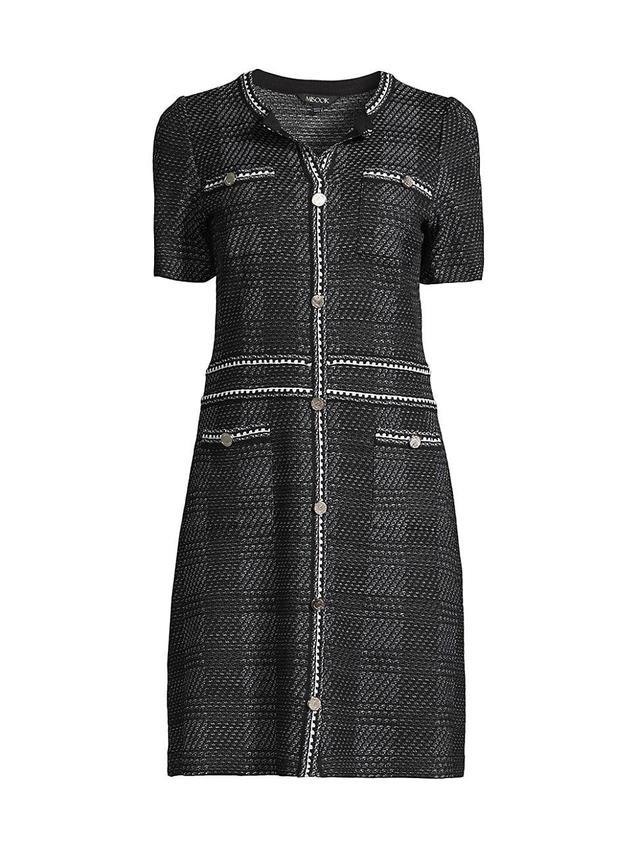 Misook Bold Plaid Knit Sheath Dress Product Image