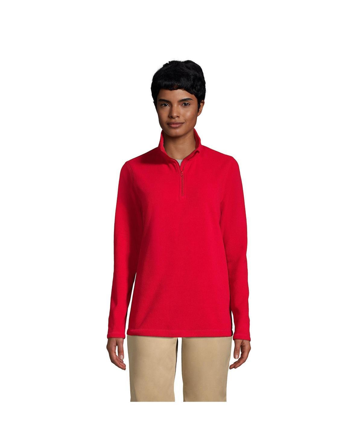 Lands End Womens Lightweight Fleece Quarter Zip Pullover Product Image