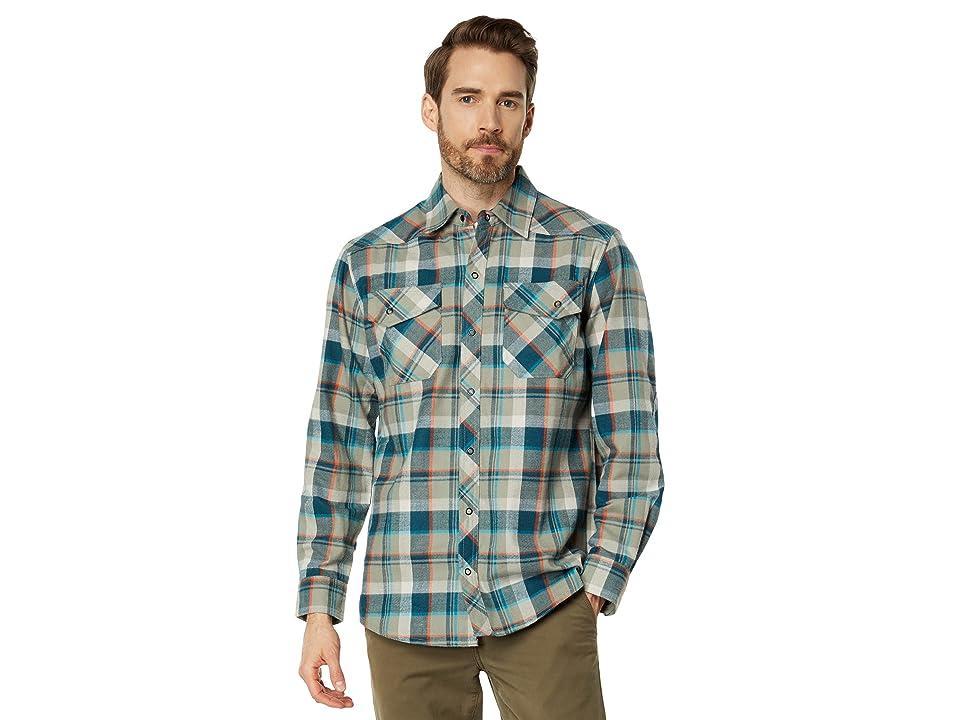 L.L.Bean Katahdin Performance Flannel Shirt Plaid (Eucalyplus/Deep Admiral Blue) Men's Clothing product image