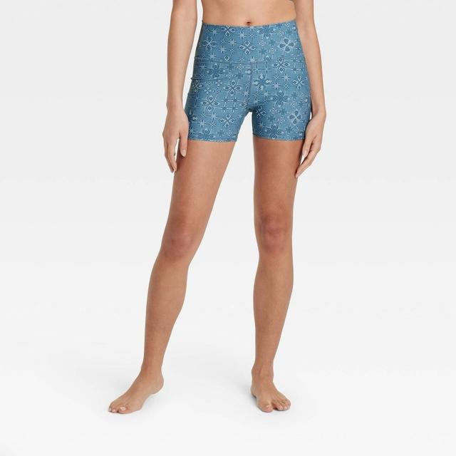 Womens High Waisted 2.5 Bike Shorts - JoyLab Blue Product Image