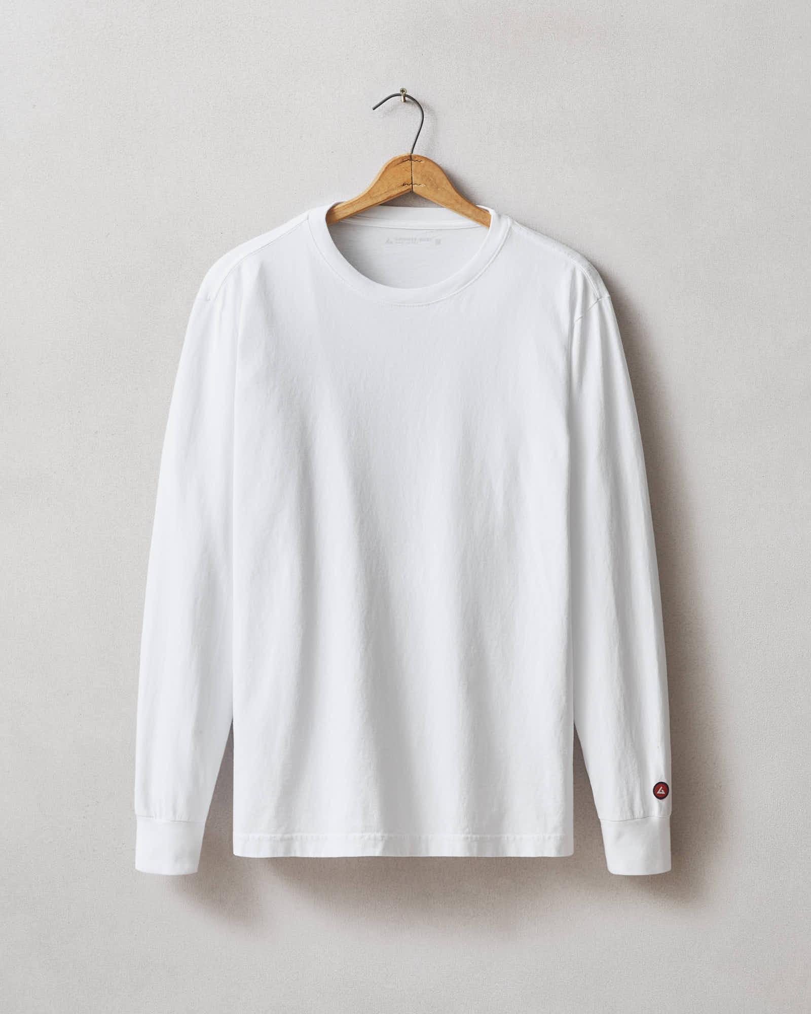 Vintage Crew Long Sleeve Tee - White Male Product Image