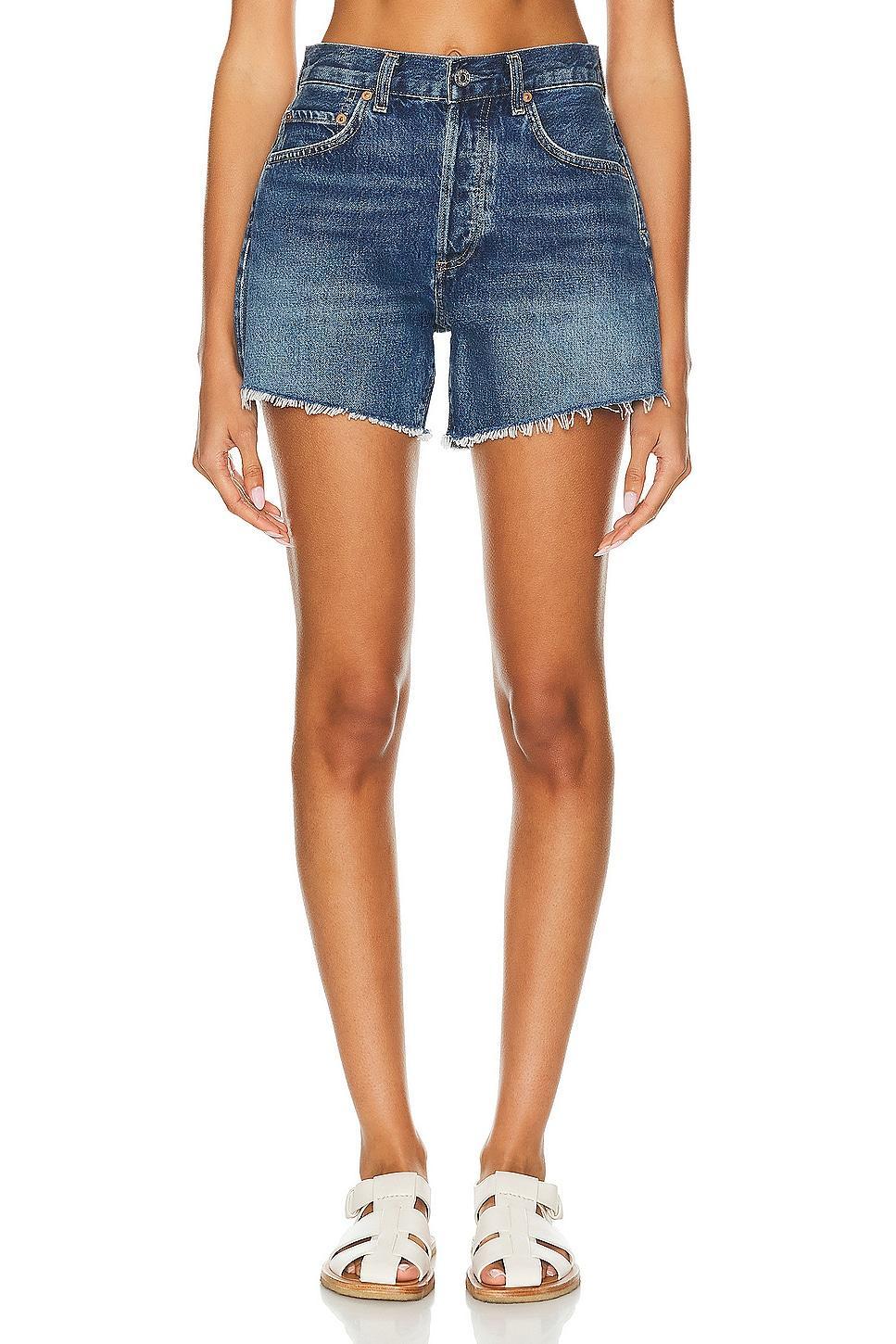 Citizens of Humanity Annabelle Long Vintage Relaxed Short in Blue Product Image