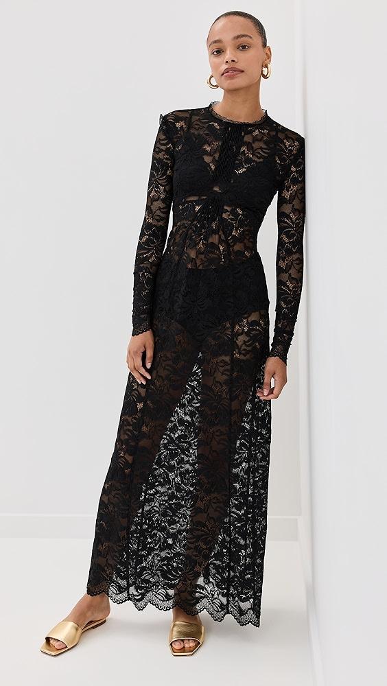 rabanne Long Dress in Lace | Shopbop Product Image