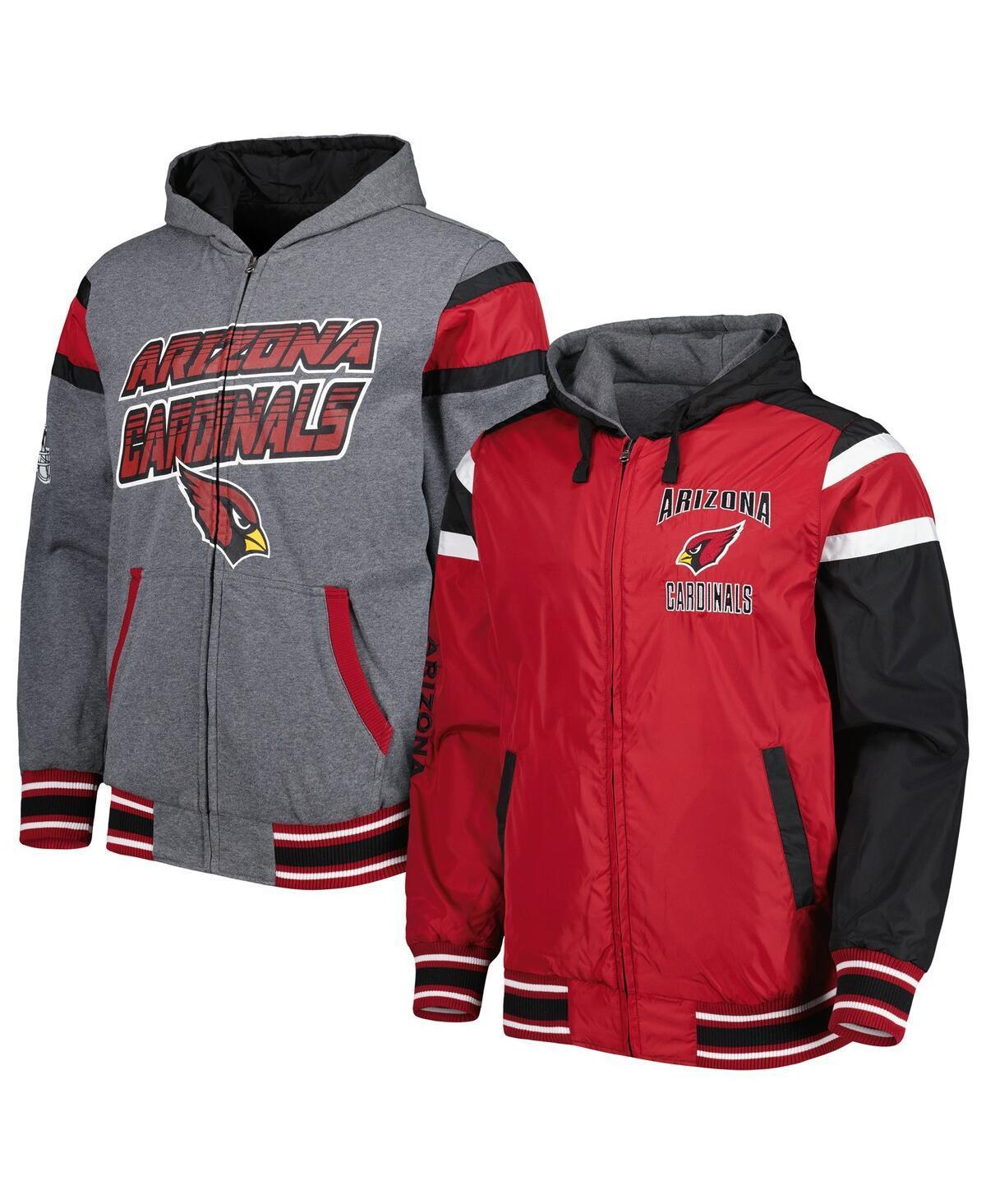 Mens G-III Sports by Carl Banks Cardinal/Gray Arizona Cardinals Extreme Full Back Reversible Hoodie Full-Zip Jacket Product Image