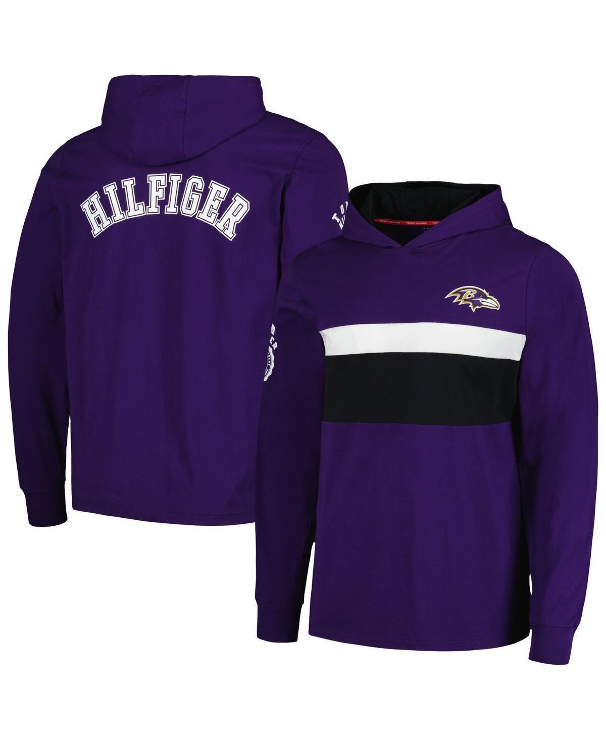 Mens Tommy Hilfiger Purple Baltimore Ravens Morgan Long Sleeve Hoodie T-Shirt Product Image