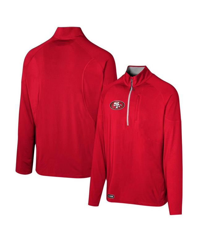 Outerstuff Mens Scarlet San Francisco 49ers Grind Iron Quarter-Zip Top Product Image