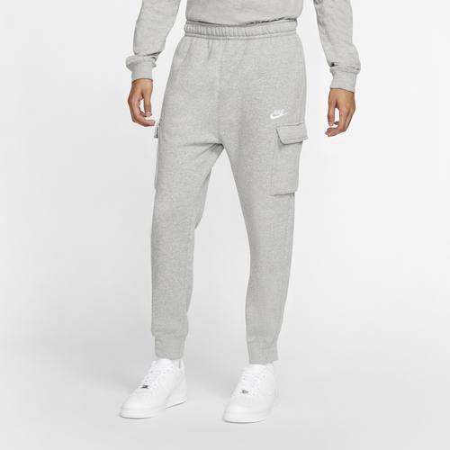 Nike Mens Nike NSW Cargo Club Pants - Mens Dark Grey Heather/White/Dark Steel Grey Product Image