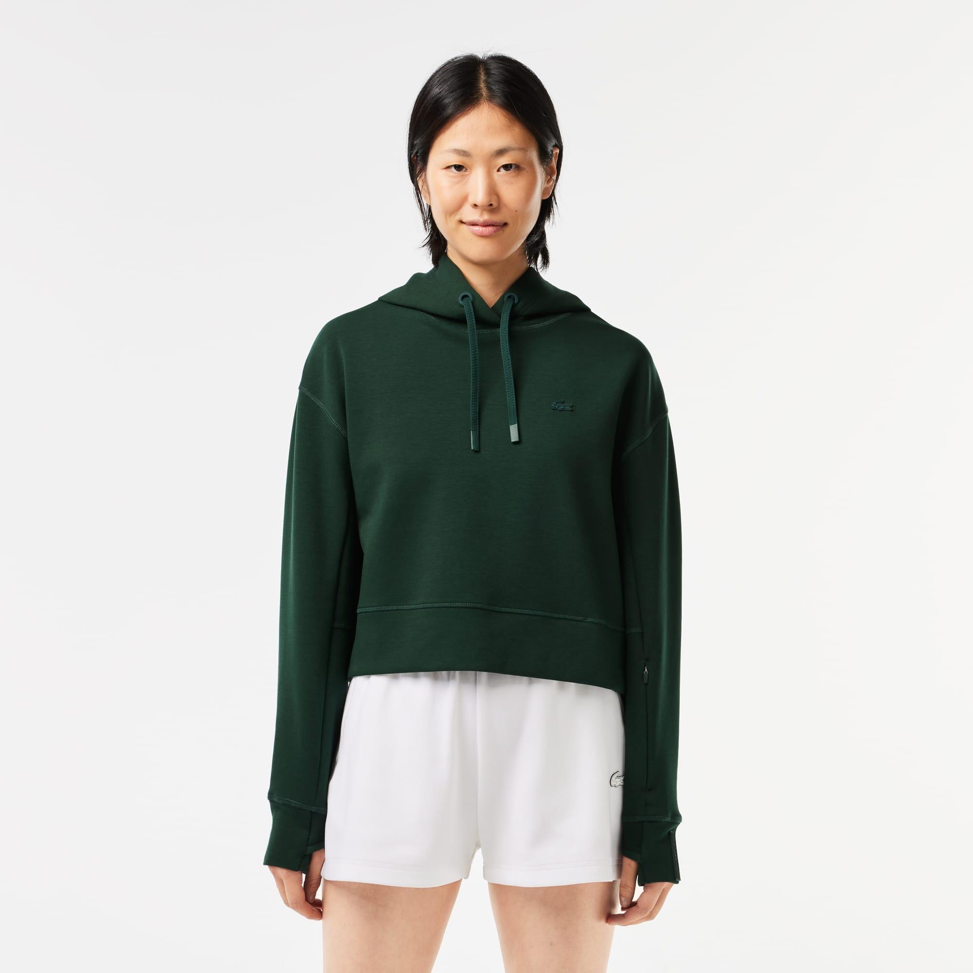 Women's Cropped Cotton Hoodie Product Image