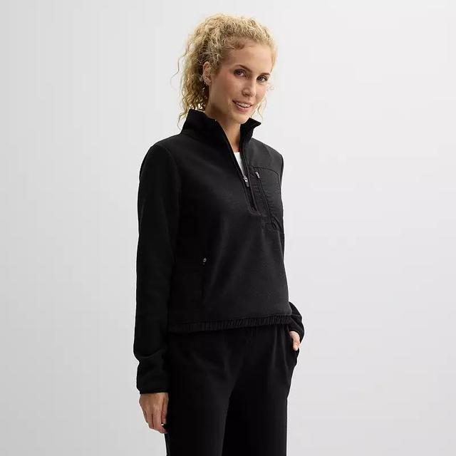 Womens Tek Gear Mixed Media Micro Fleece Popover Product Image