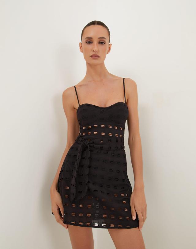 Noor Short Dress - Black Product Image