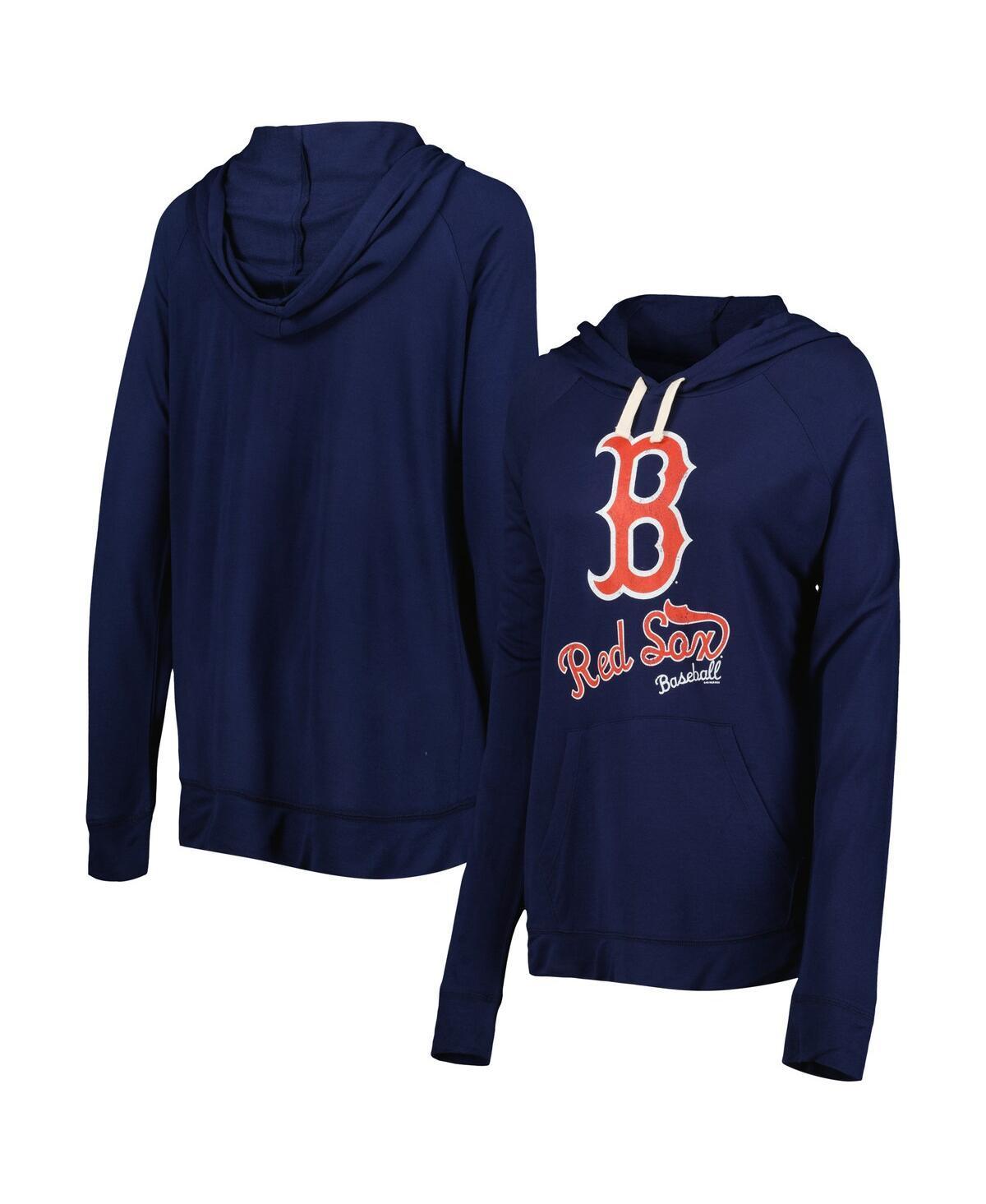 Womens Touch Navy Boston Red Sox Pre-Game Raglan Pullover Hoodie Product Image