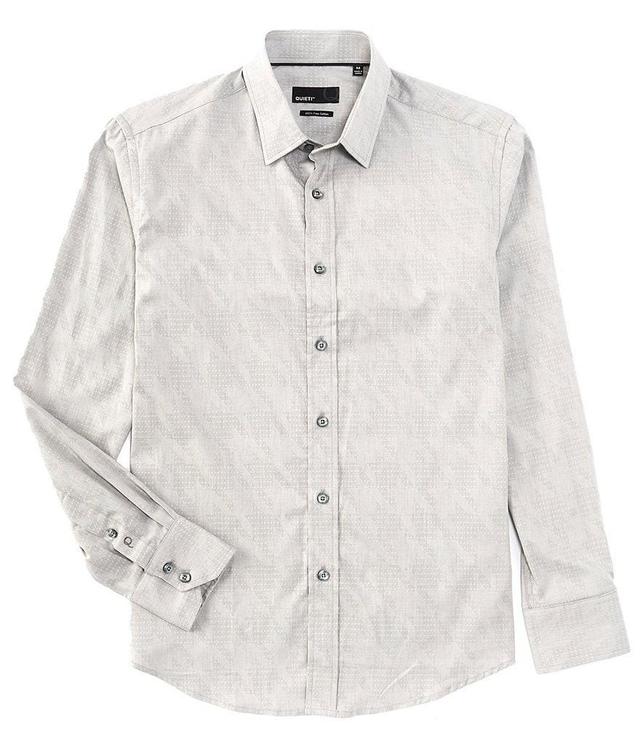 Quieti Houndstooth Jacquard Long Sleeve Woven Shirt Product Image