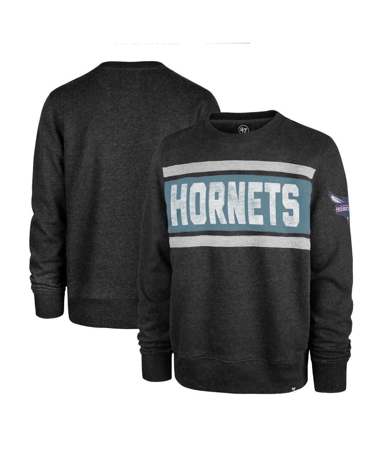 Mens 47 Heather Black Charlotte Hornets Tribeca Emerson Pullover Sweatshirt Product Image