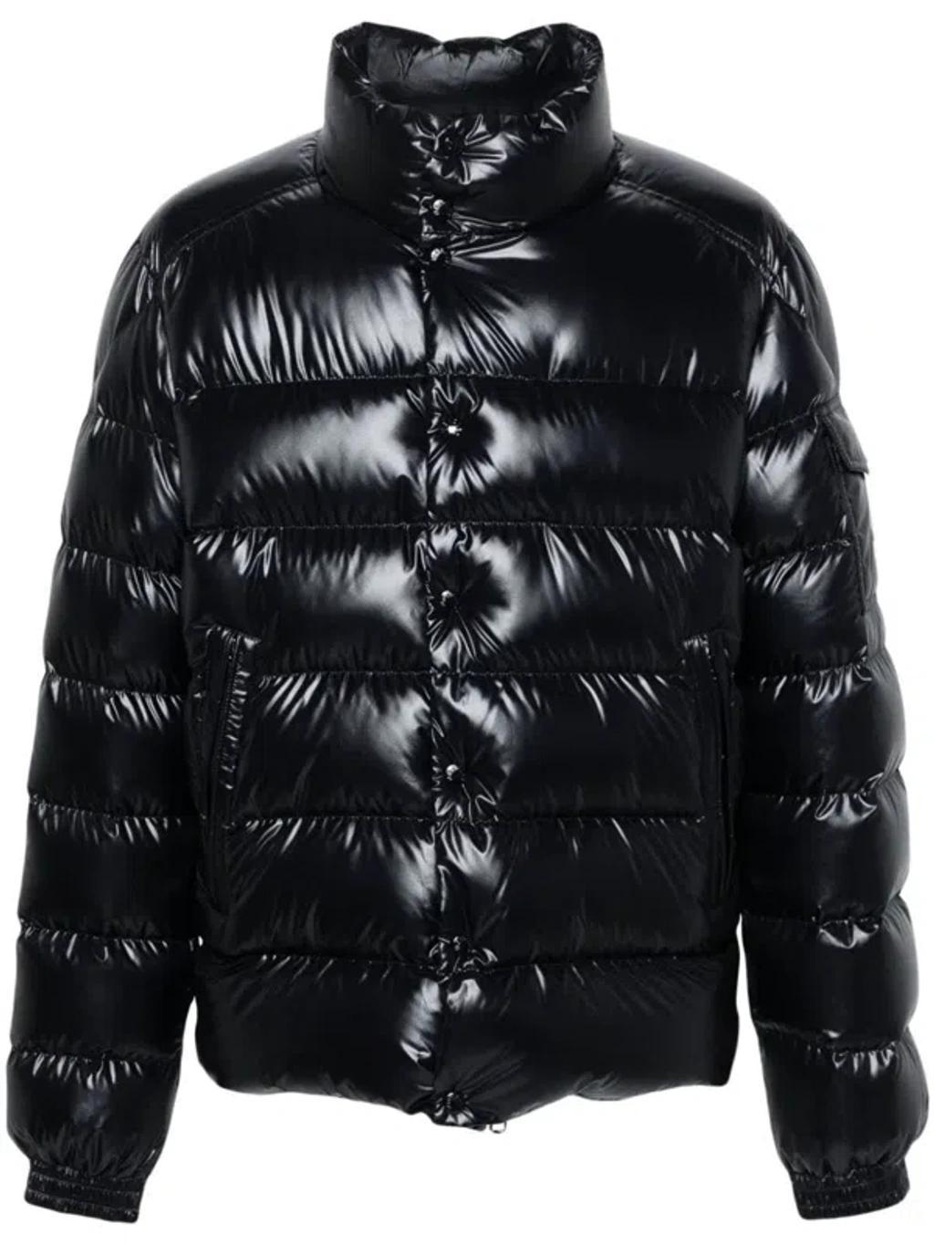 Short Lule Glossy Down Jacket In Blue Product Image