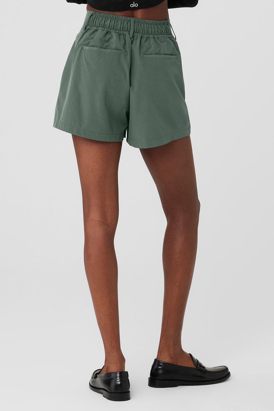 High-Waist Status Trouser Short - Dark Cactus Female Product Image