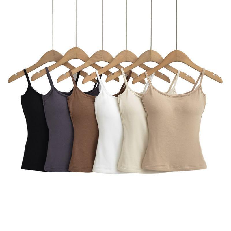 Plain Padded Slim-Fit Cami Top Product Image