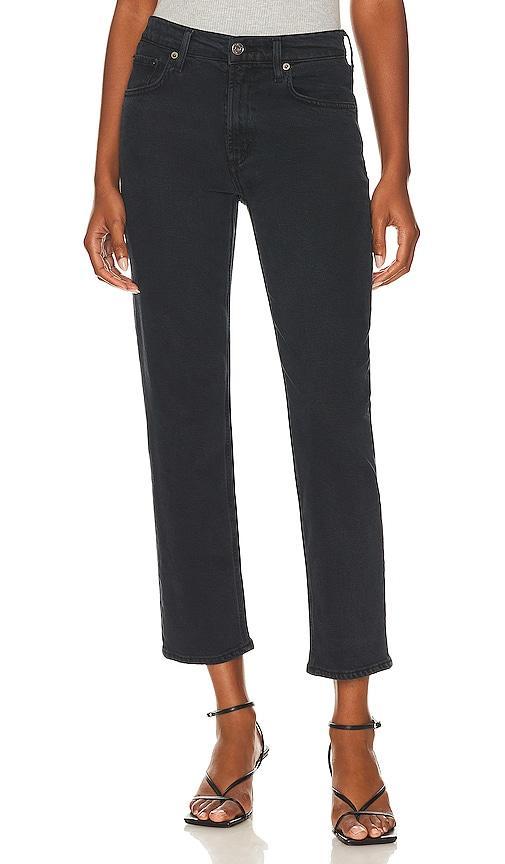 AGOLDE Kye Mid Rise Straight Crop in Black. Size 33. Product Image