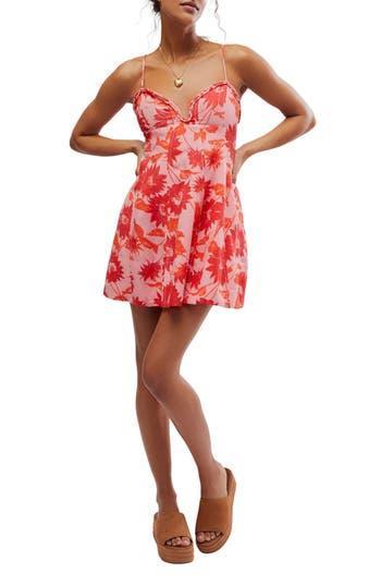 FREE PEOPLE Altura Babydoll Minidress In Strawberry Lemonade Product Image