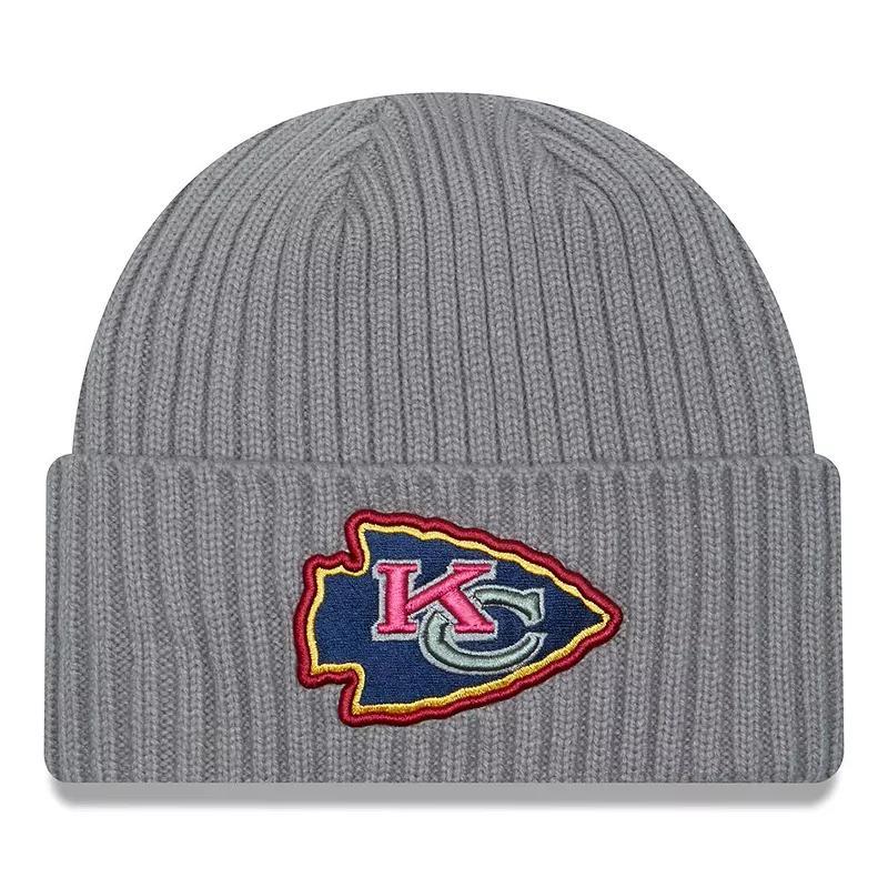 Mens New Era Gray Kansas City Chiefs Color Pack Multi Cuffed Knit Hat Product Image