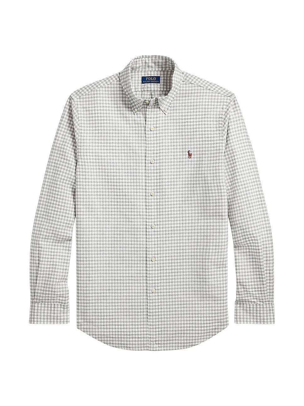 Mens Classic-Fit Gingham Oxford Shirt Product Image