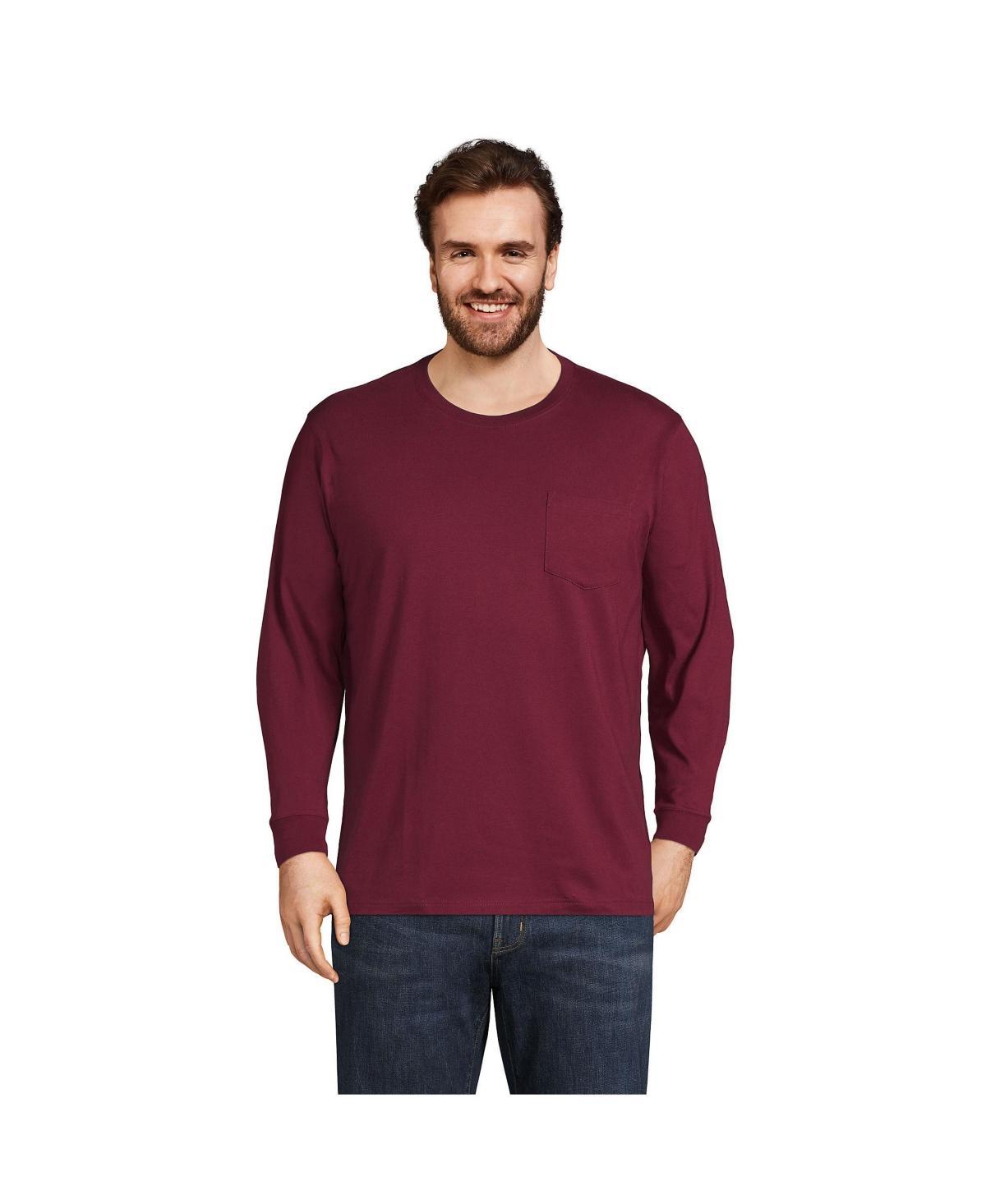 Lands End Big & Tall Super-t Long Sleeve T-Shirt with Pocket Product Image