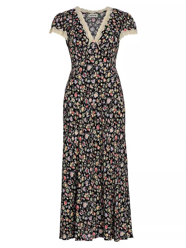 Clarice Floral Short-Sleeve Midi-Dress Product Image