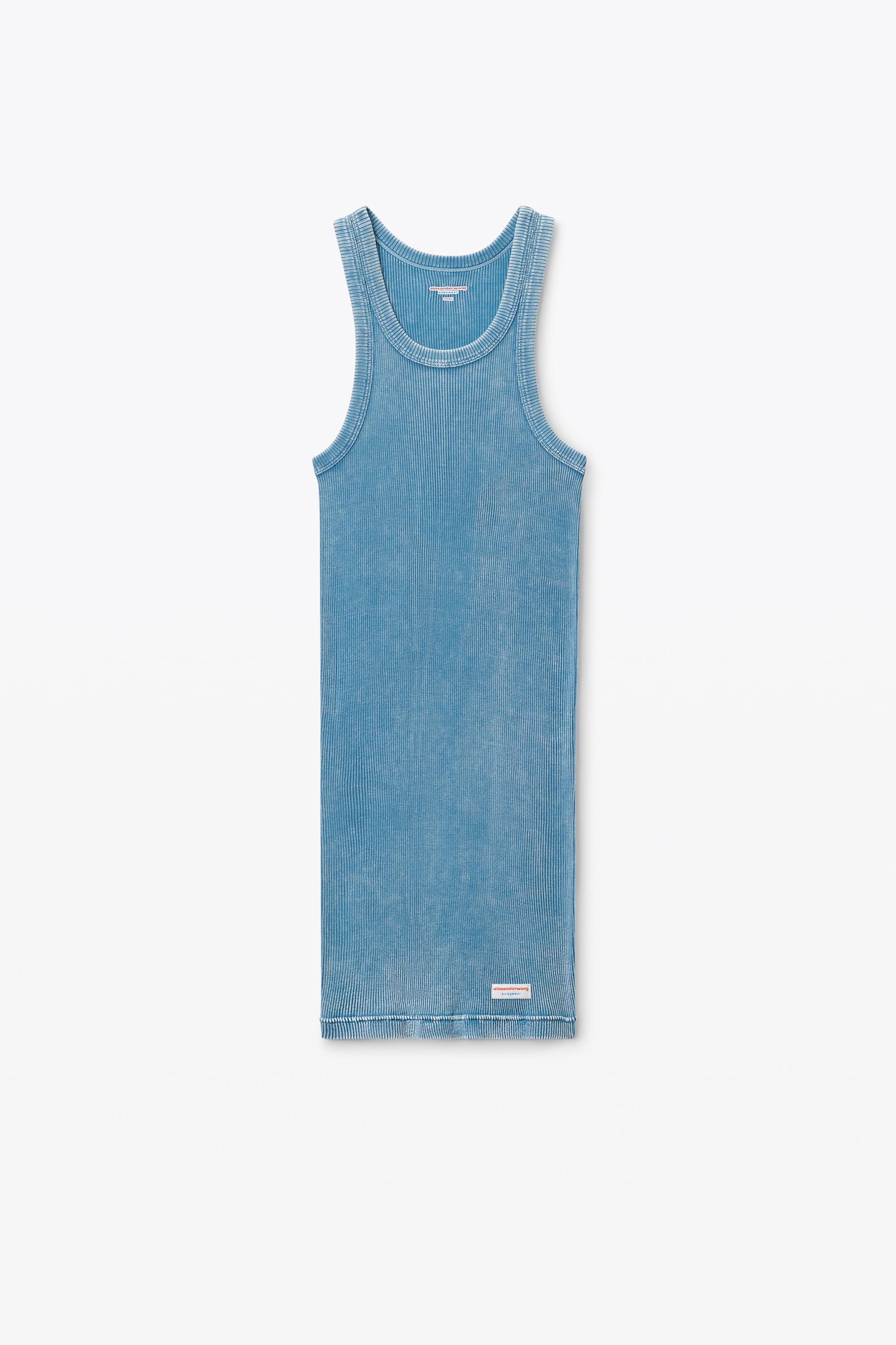 Racer Tank Loungewear Dress In Ribbed Cotton Product Image