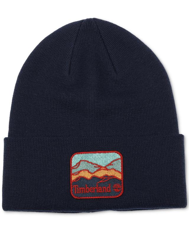 Timberland Mens Embroidered Mountain Logo Patch Beanie Product Image