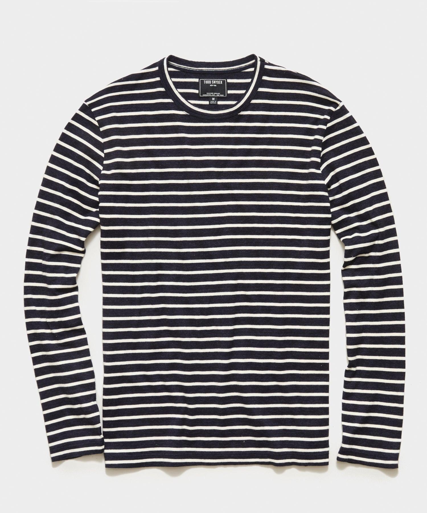 Issued By: Japanese Nautical Striped Tee in Original Navy Product Image