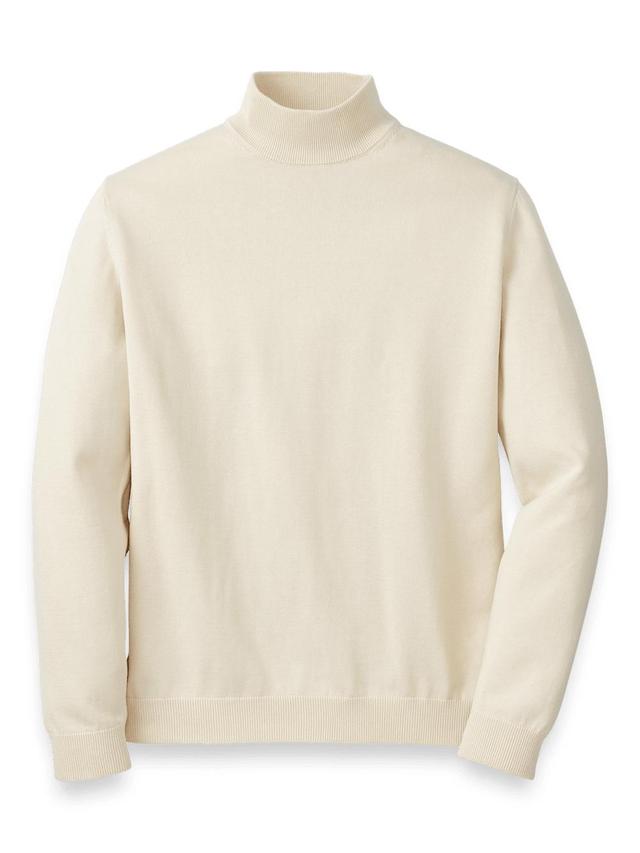 Supima Cotton Mock Neck Sweater - Ivory Product Image