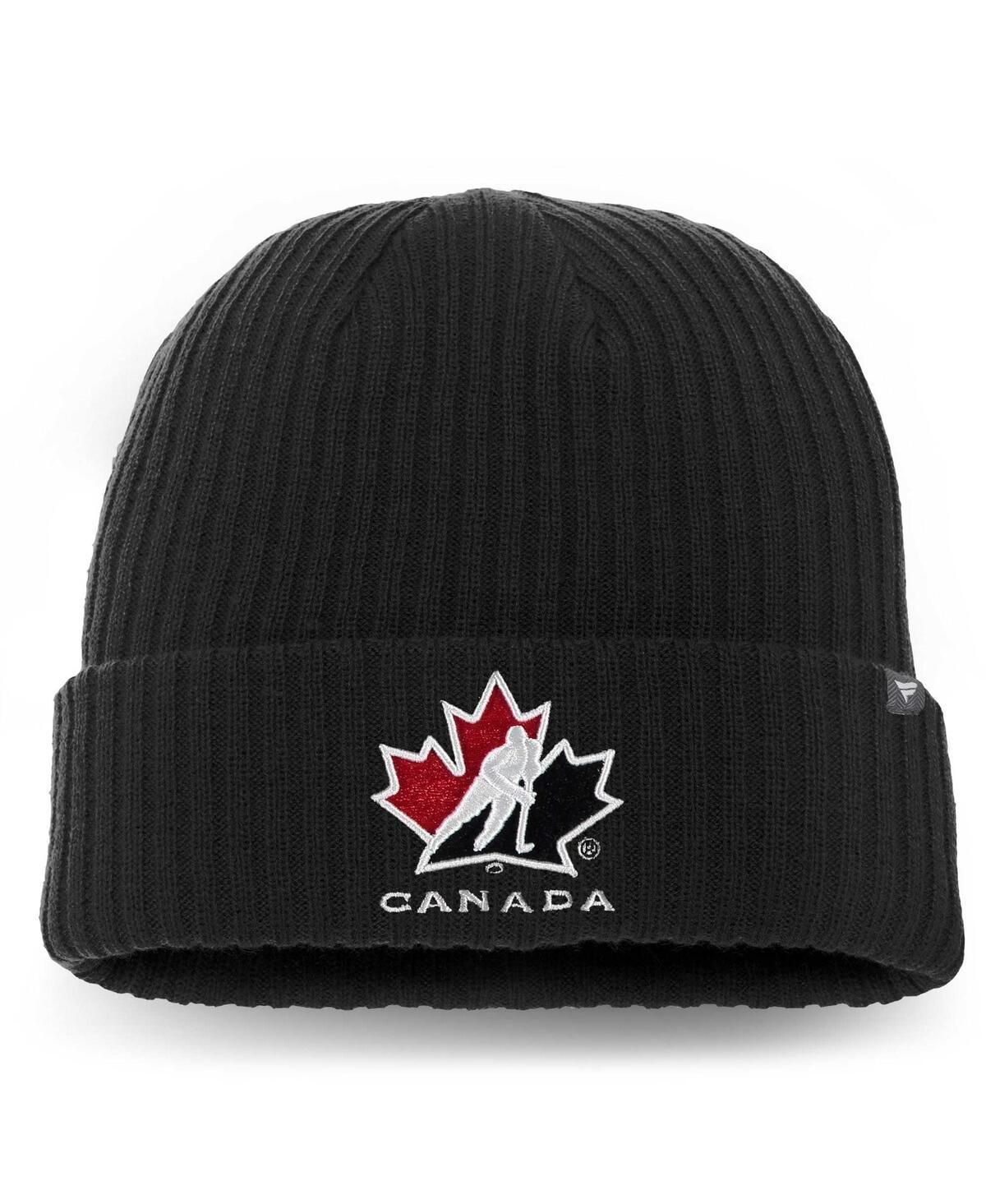 Mens Fanatics Black Hockey Canada Core Primary Logo Cuffed Knit Hat Product Image