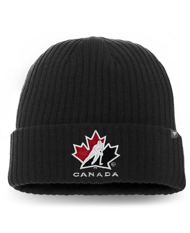 Mens Fanatics Black Hockey Canada Core Primary Logo Cuffed Knit Hat Product Image