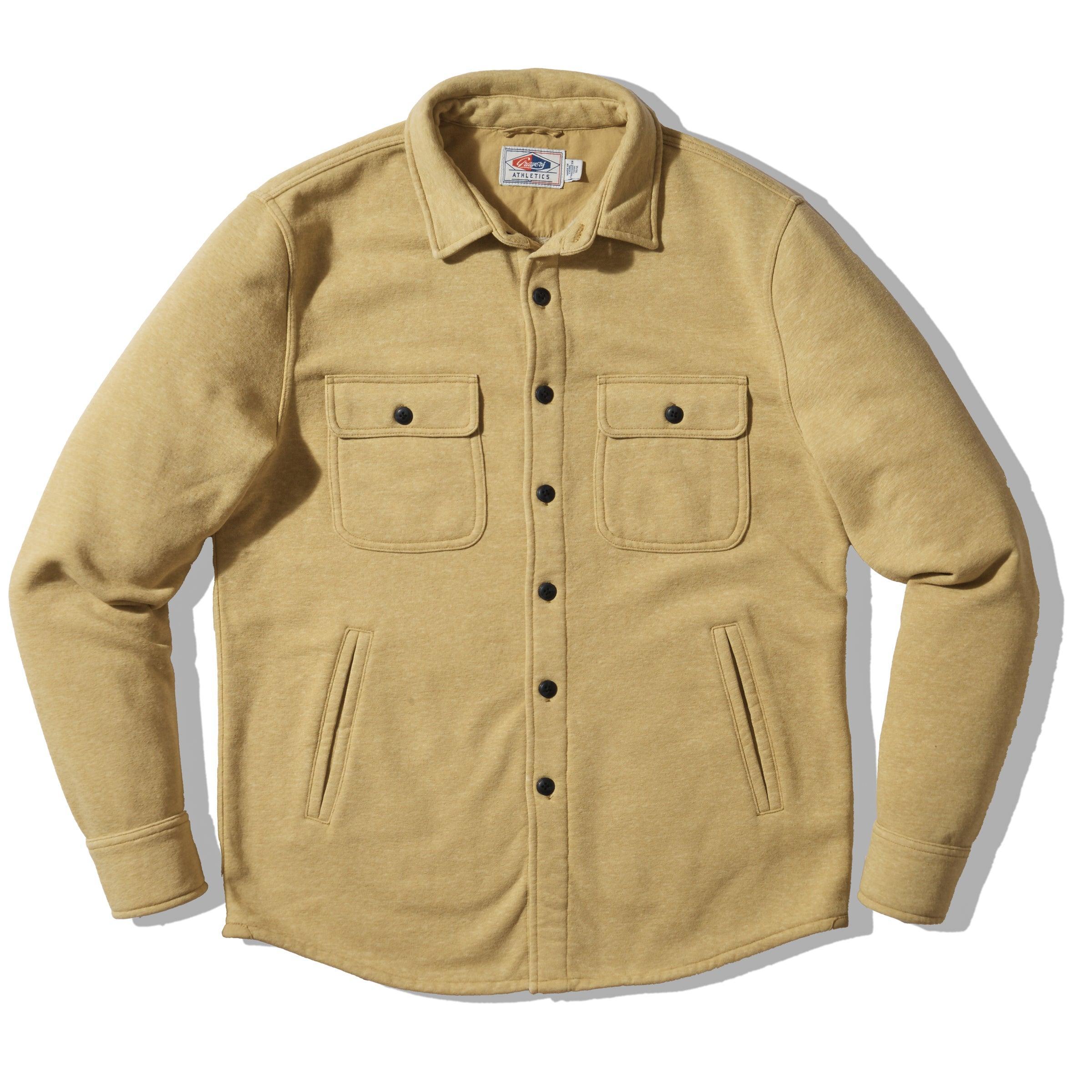 Nolan Marled Fleece CPO Shirt Jacket - Grass Yellow Product Image