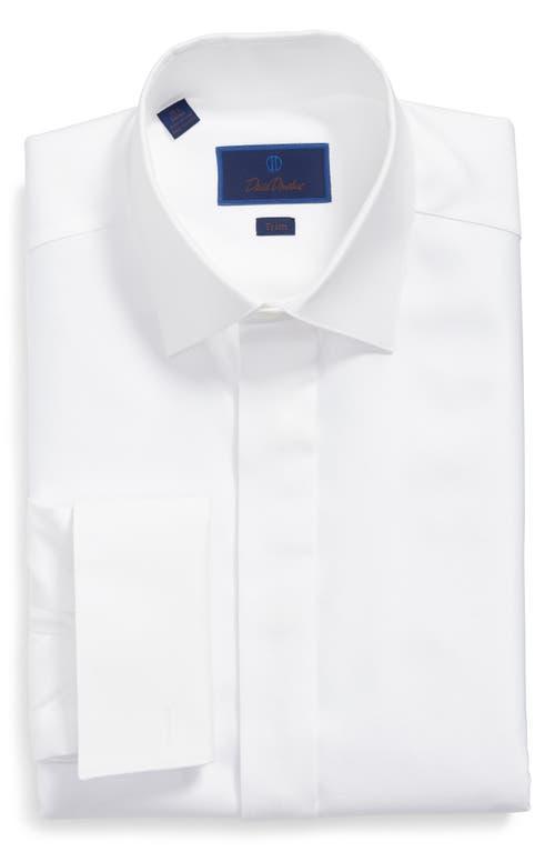 David Donahue Trim Fit French Cuff Tuxedo Shirt Product Image