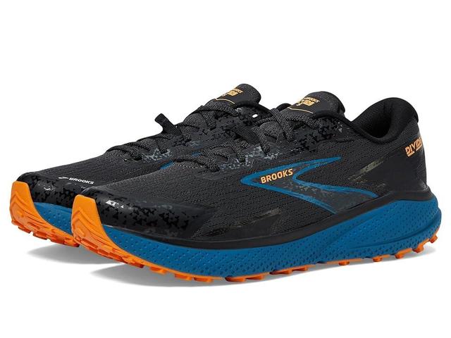 Brooks Divide 5 (Ebony/Mosaic Blue/Orange) Men's Running Shoes Product Image