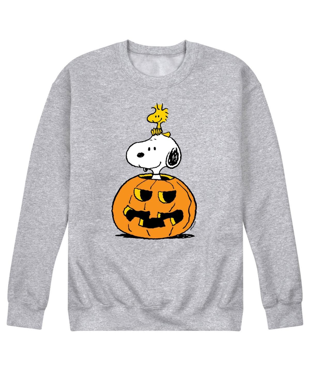 Airwaves Mens Peanuts Snoopy Pumpkin Fleece T-shirt Product Image