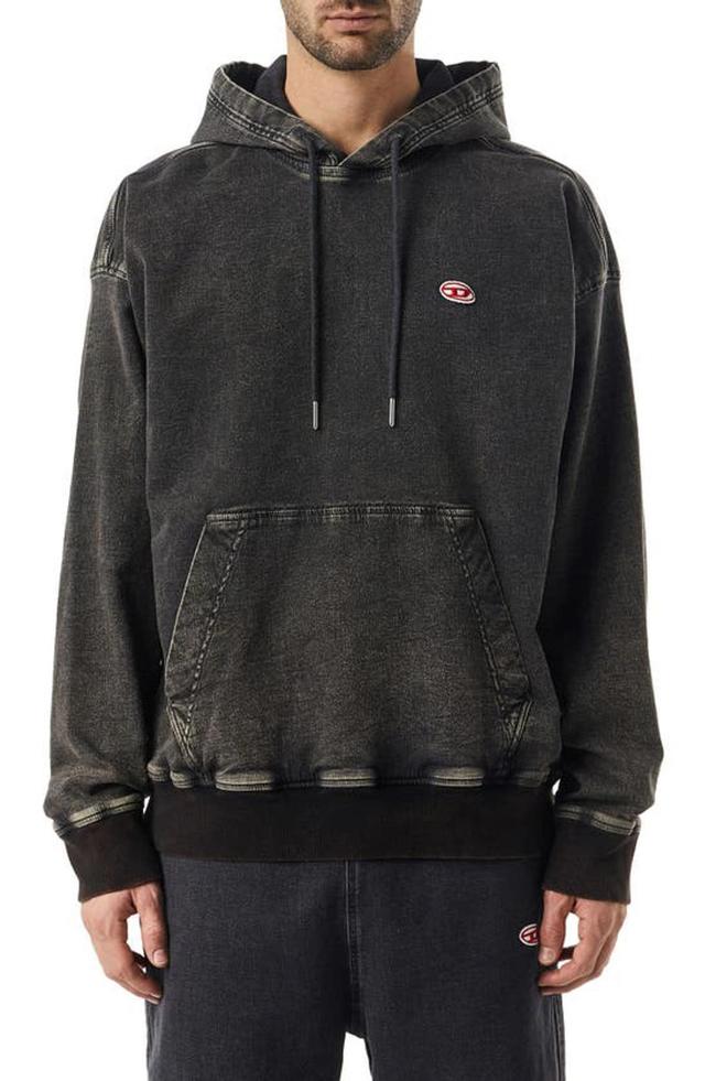 Logo-patch Long-sleeved Hoodie In Black Product Image