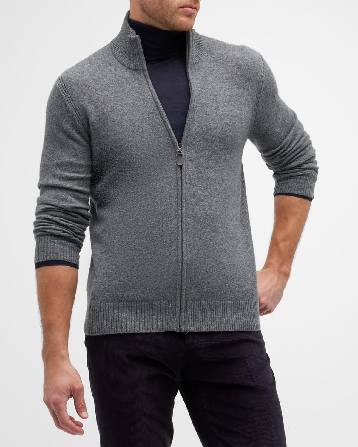 Mens Cashmere Full-Zip Sweater Product Image