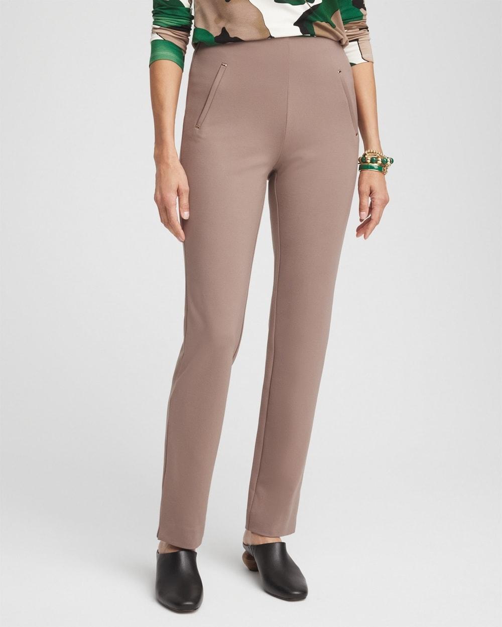 Women's Juliet Ponte Trim Detail Ankle Pants Product Image