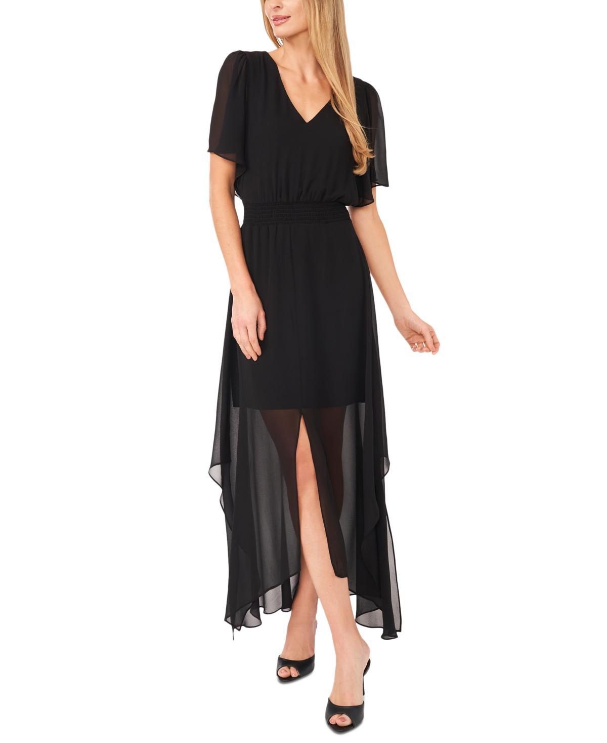 Women's Smocked Waist Flutter Sleeve Dress Product Image